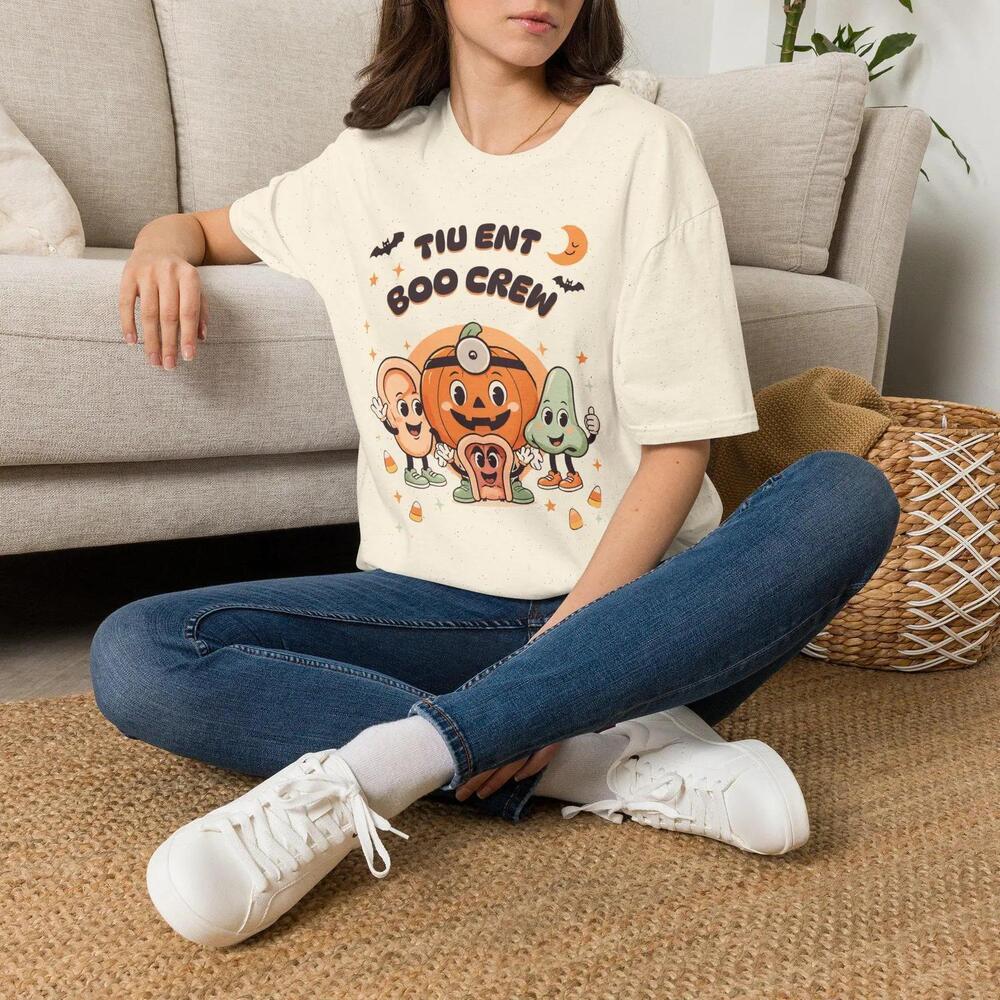 Tiny Boo Crew Pumpkin Halloween T-Shirt Cute Jack-O